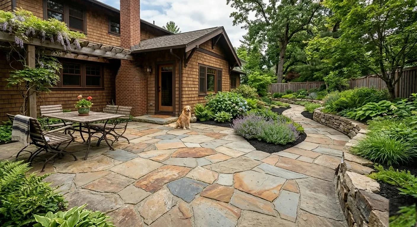 Flagstone Patio & Walkway Installation services in Charlotte NC